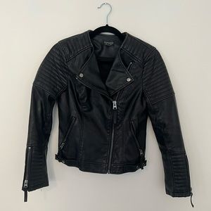 TOPSHOP Black Leather Jacket